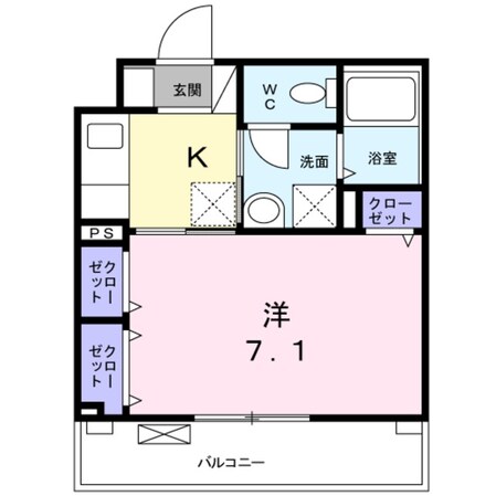 ラフィネ堀之内の物件間取画像